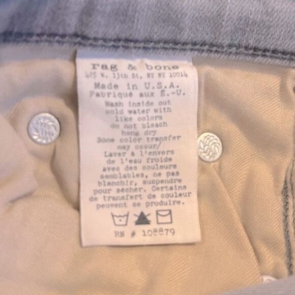Rag & Bone Gray Skinny Low Rise Denim Jeans - Picture 8 of 9